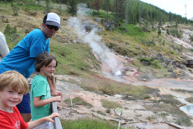 Exploring Yellowstone NP with soon to be Junior Rangers.